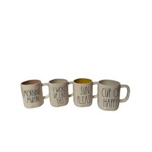 Rae Dunn I Woke Up Like This, Morning Muffin, Sun Please, Cup of Happy, Coffee